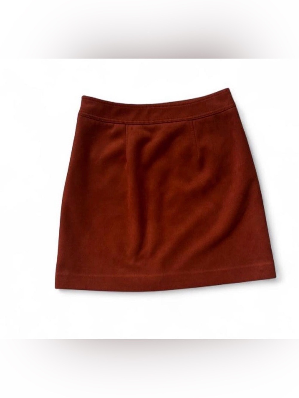 LOFT burnt orange mini skirt with pockets - Picture 3 of 4